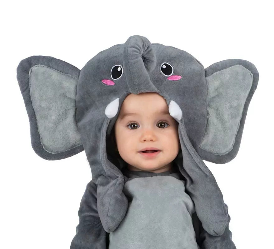 Translation missing: de.Disfraz de Elefante con orejas movibles para bebé y niños