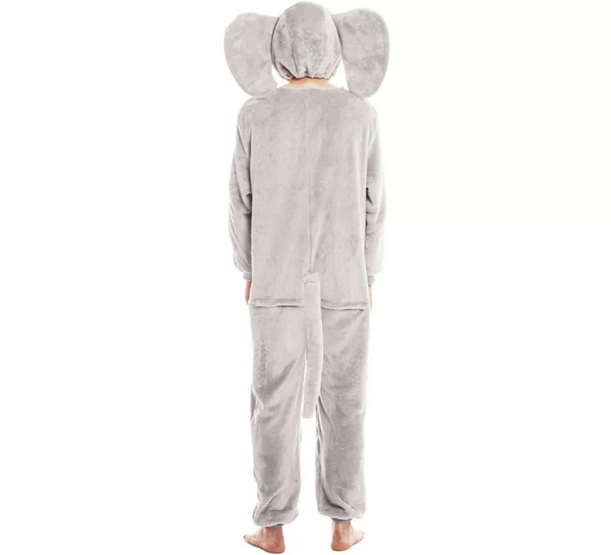 Disfraz de Elefante gris con gorro para adultos