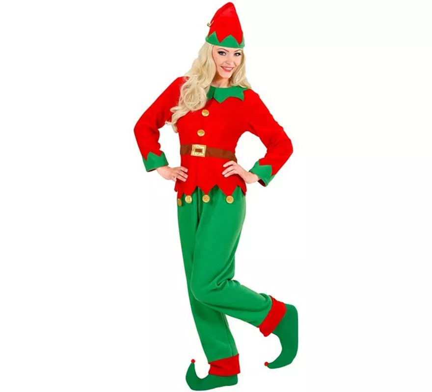 Translation missing: de.Disfraz de Elfa Ayudante de Santa Claus para mujer