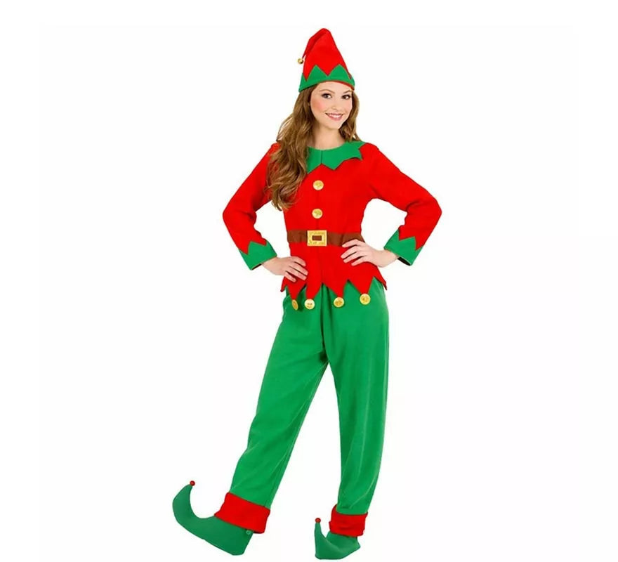 Translation missing: de.Disfraz de Elfa Ayudante de Santa Claus para mujer