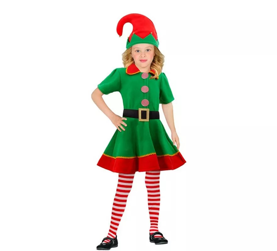 Translation missing: de.Disfraz de Elfa Ayudante de Santa Claus para niña