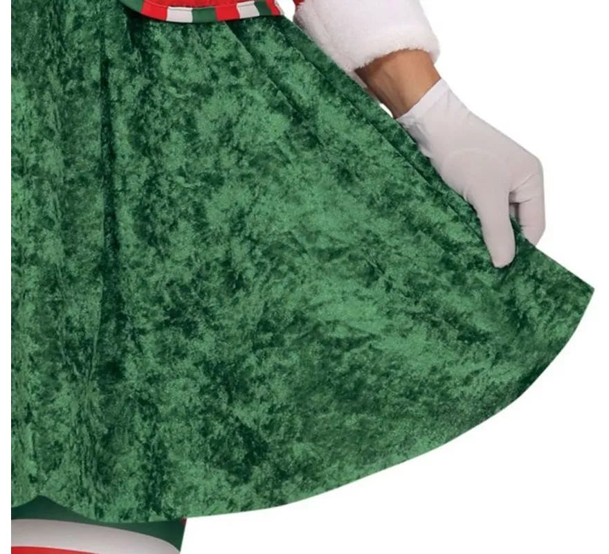 Translation missing: de.Disfraz de Elfa Ayudante de Santa con cinturón para mujer
