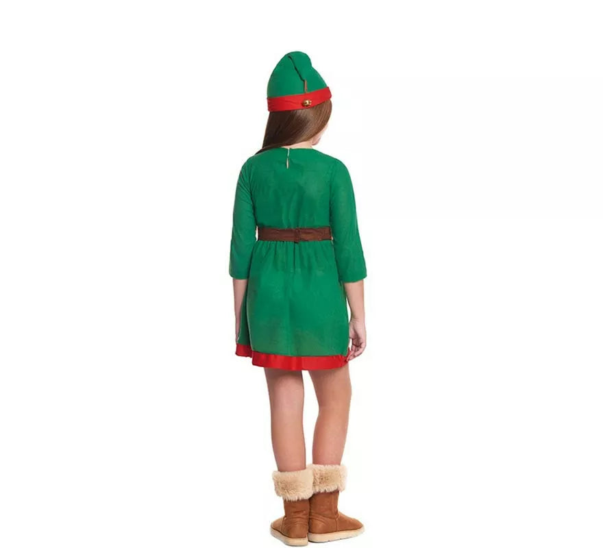 Disfraz de Elfa de Navidad Ayudante de Papá Noel para niña
