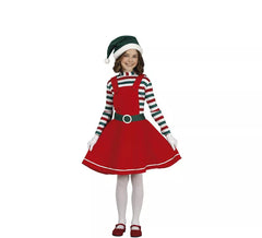 Weihnachtsmann Elfenkostüm für Mädchen