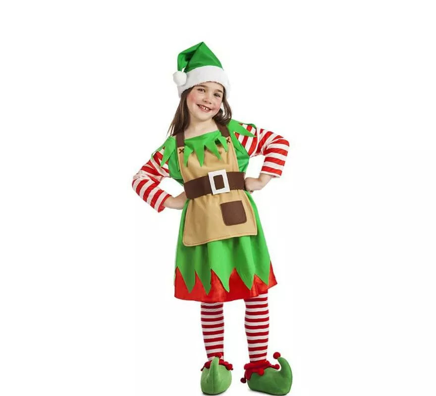 Translation missing: de.Disfraz de Elfa Navidad para niña