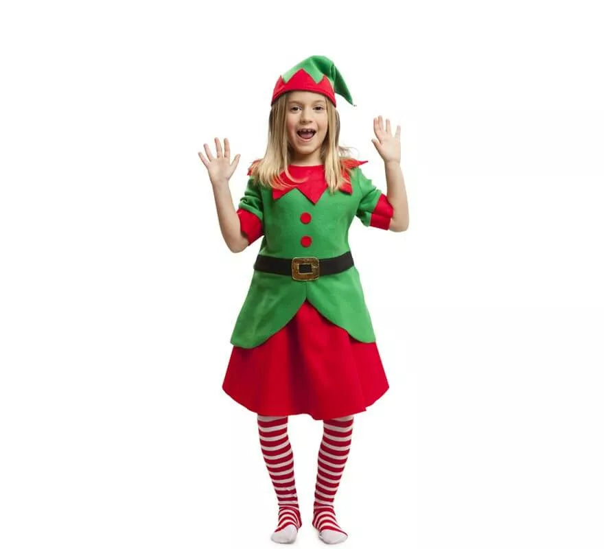 Translation missing: de.Disfraz de Elfa Navidad para niña