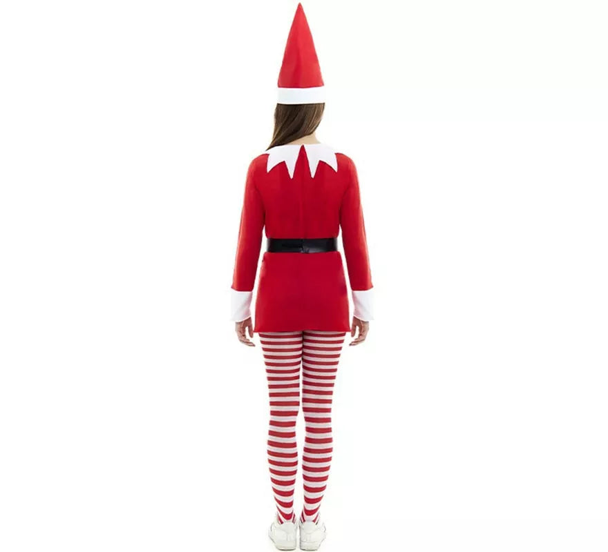 Translation missing: de.Disfraz de Elfa Polar roja en vestido con gorro para mujer