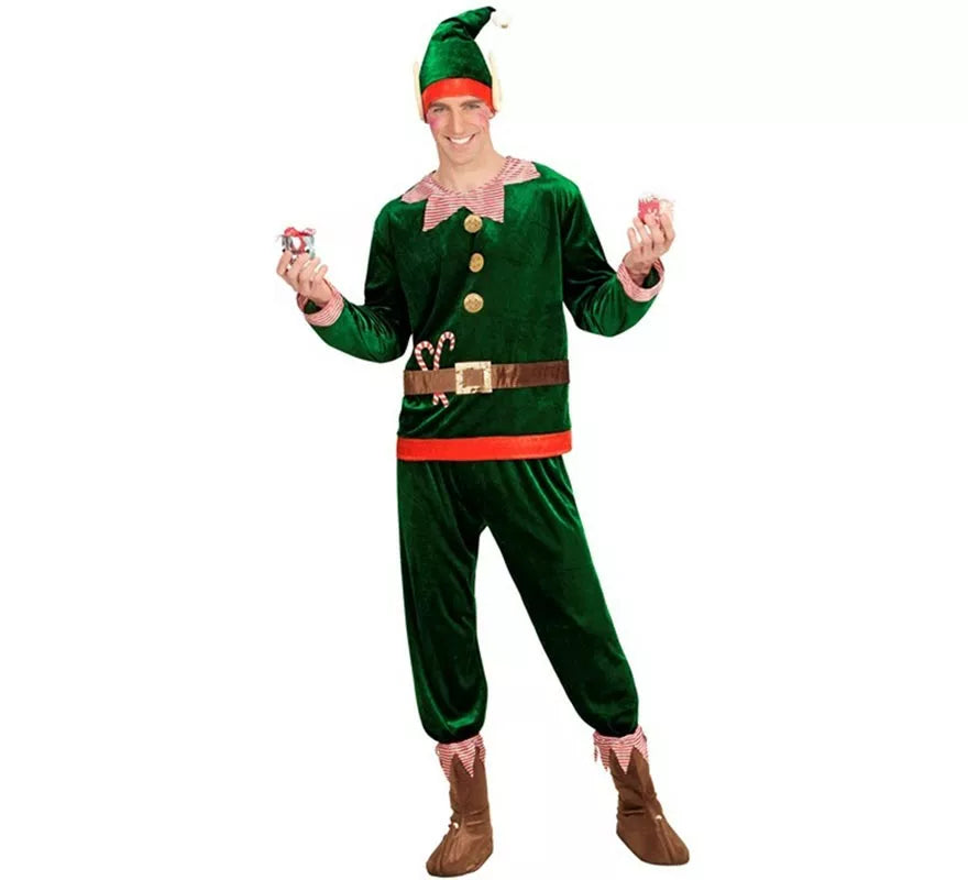 Disfraz de Elfo Ayudante de Papá Noel para hombre