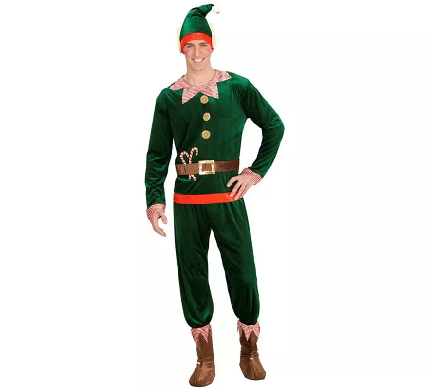 Disfraz de Elfo Ayudante de Papá Noel para hombre