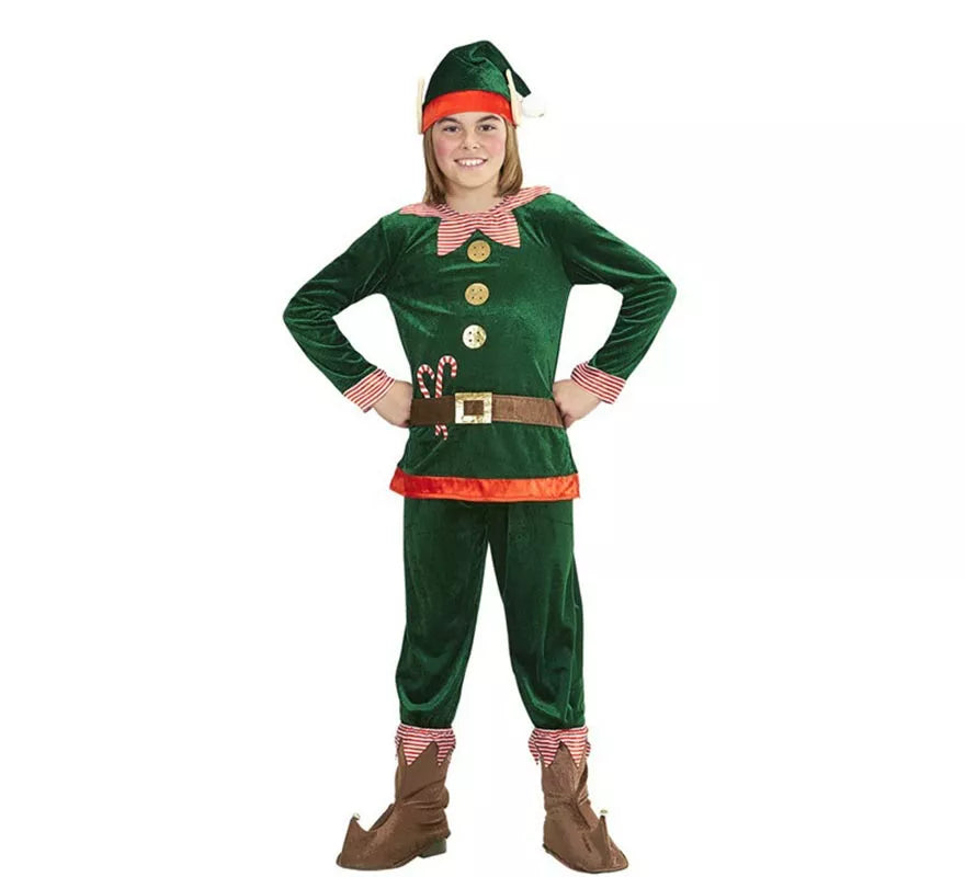 Translation missing: de.Disfraz de Elfo Ayudante de Papá Noel para niño