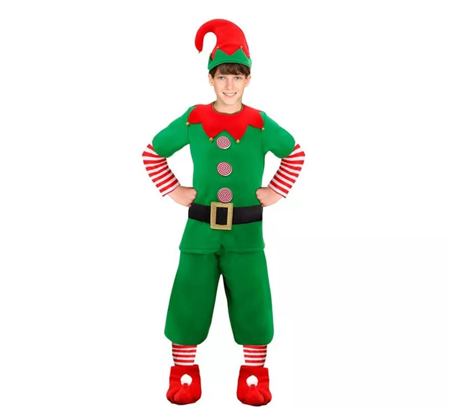 Disfraz de Elfo Ayudante de Santa Claus para niño