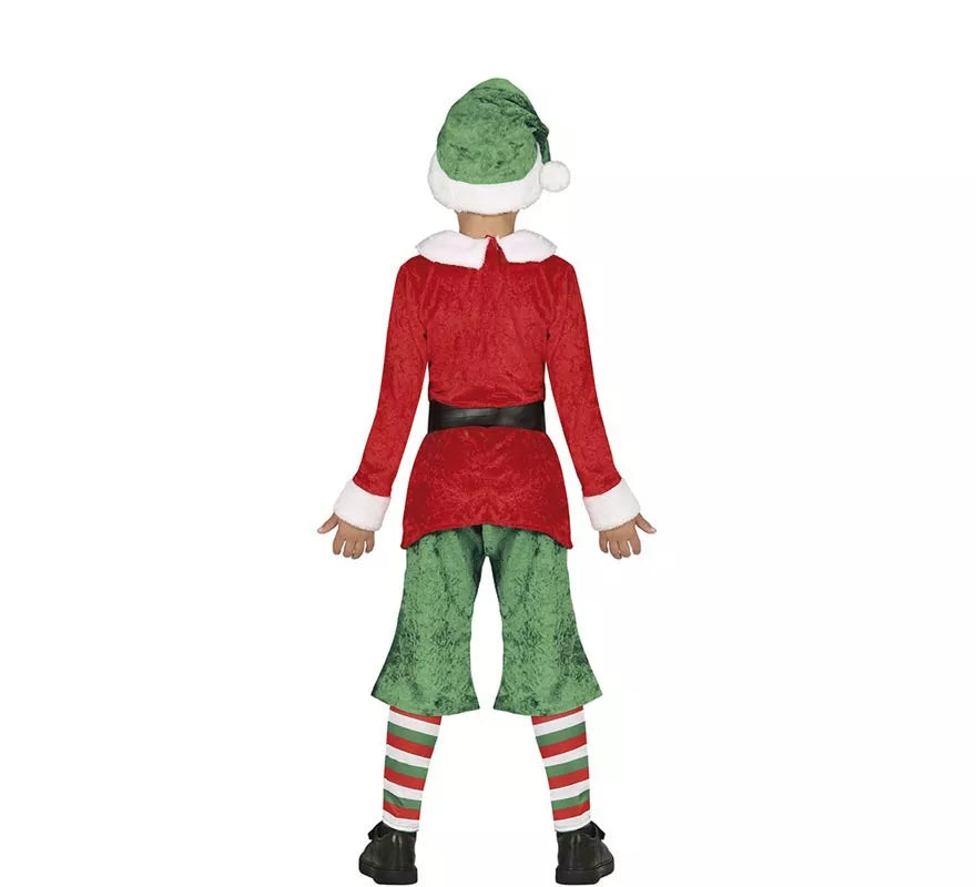 Translation missing: de.Disfraz de Elfo Ayudante de Santa con gorro para niño