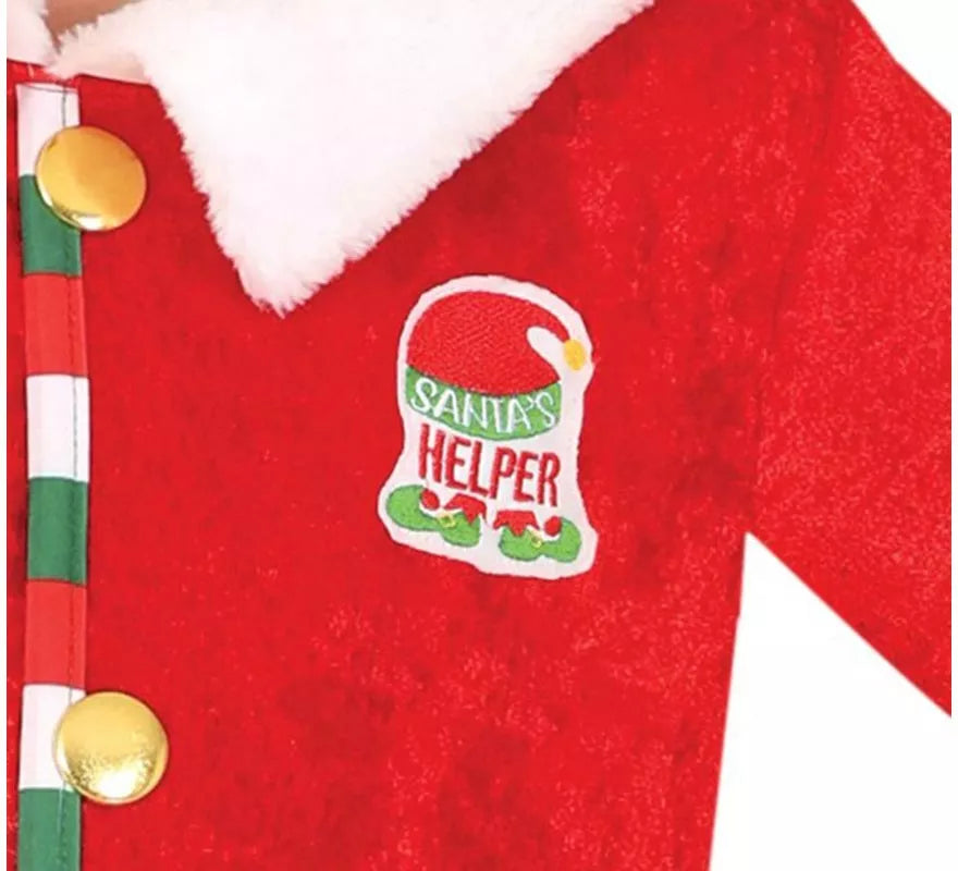 Disfraz de Elfo Ayudante de Santa con gorro para niño