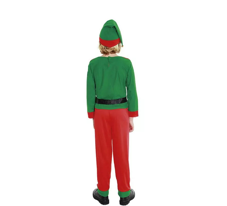 Translation missing: de.Disfraz de Elfo de Navidad Ayudante de Papá Noel para niño