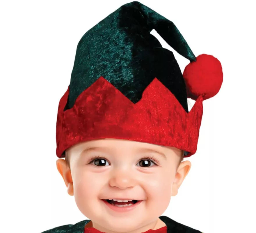 Translation missing: de.Disfraz de Elfo Navideño verde oscuro para bebé