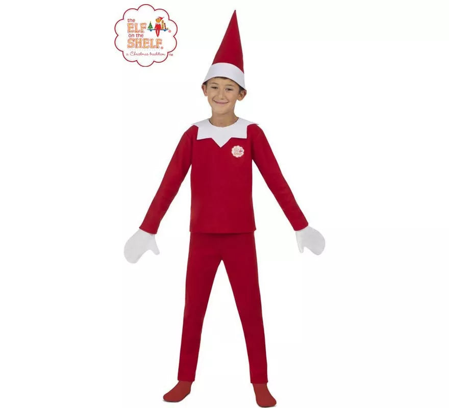 Translation missing: de.Disfraz de Elfo Travieso de Elf on the Shelf para niño