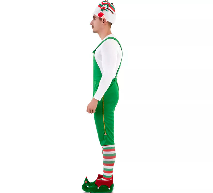 Translation missing: de.Disfraz de Elfo Verde con gorro para hombre
