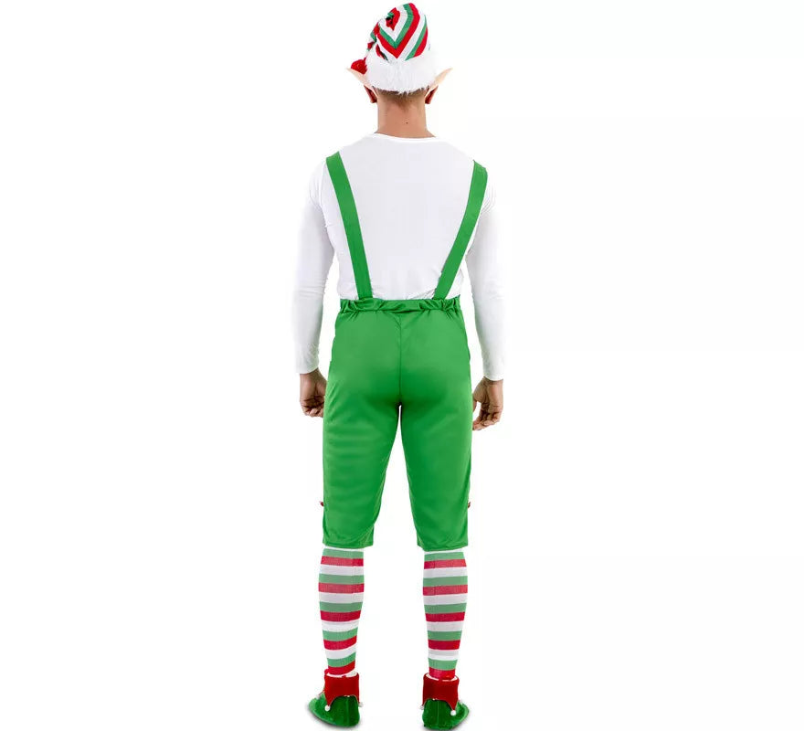 Disfraz de Elfo Verde con gorro para hombre