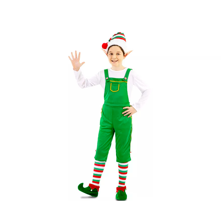 Translation missing: de.Disfraz de Elfo Verde con gorro para niños