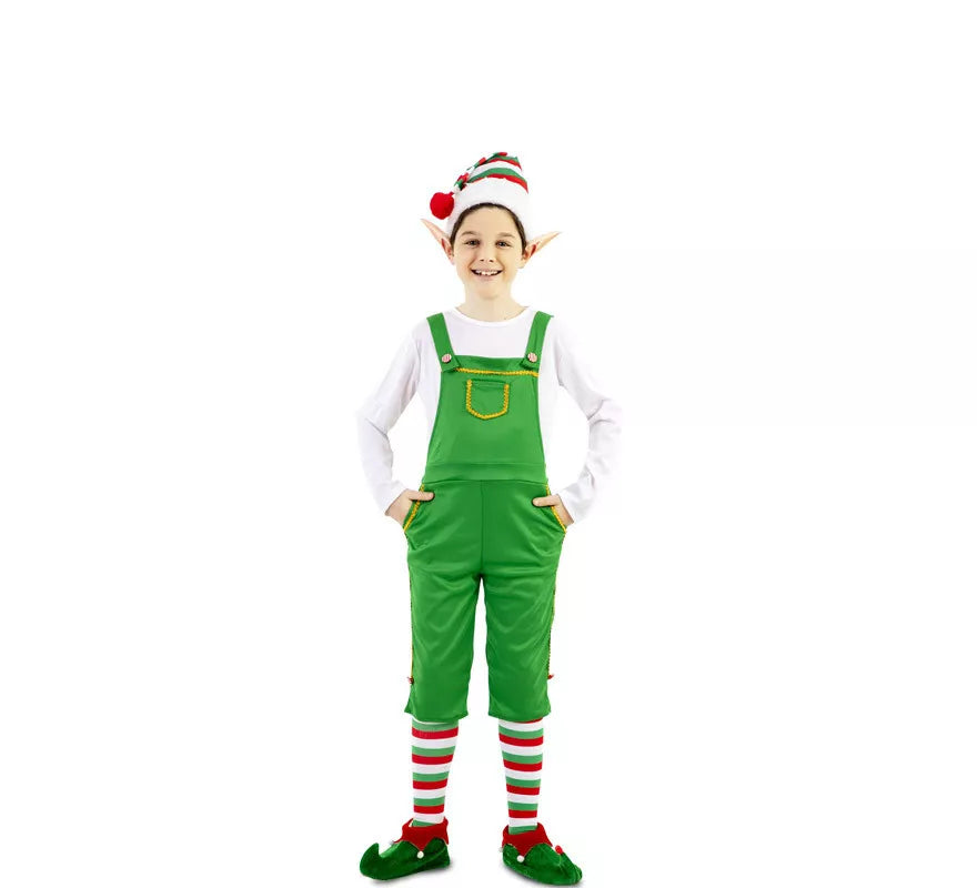 Translation missing: de.Disfraz de Elfo Verde con gorro para niños