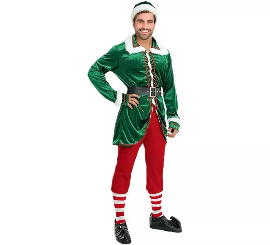 Translation missing: de.Disfraz de Elfo verde para hombre