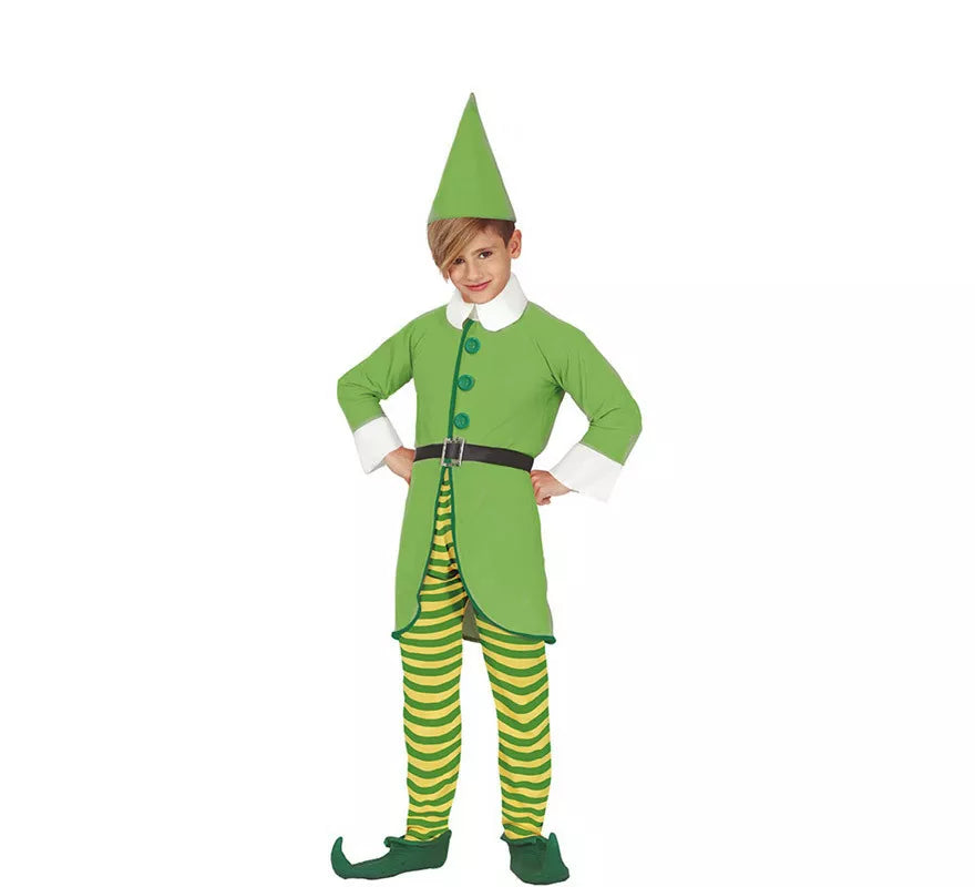 Translation missing: de.Disfraz de Elfo Verde y Amarillo para niño