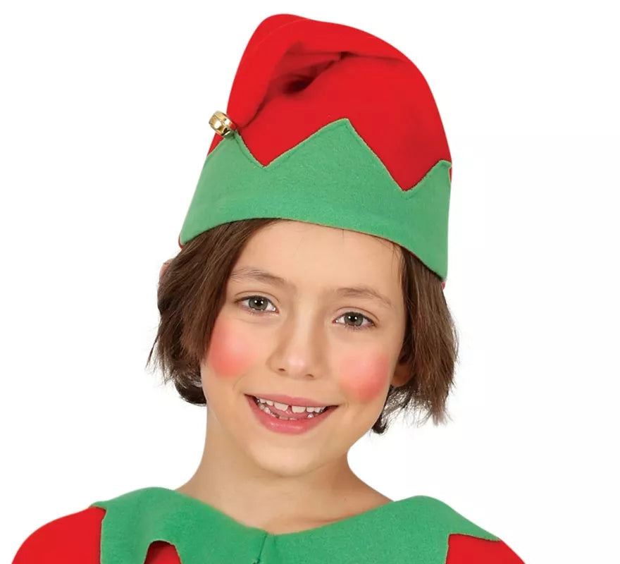 Disfraz de Elfo verde y rojo para niños
