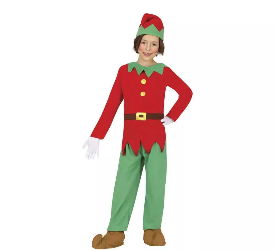 Translation missing: de.Disfraz de Elfo verde y rojo para niños