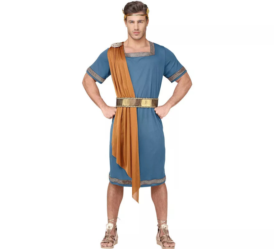 Disfraz de Emperador Romano Azul para hombre