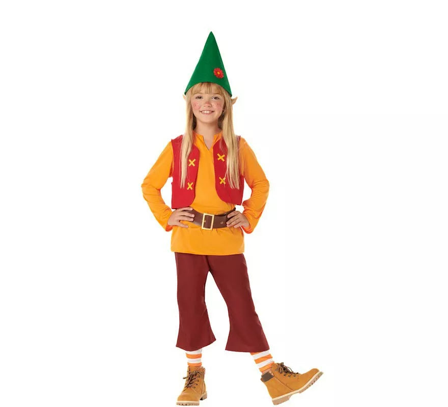 Translation missing: de.Disfraz de Enanito del Bosque Naranja para Niños