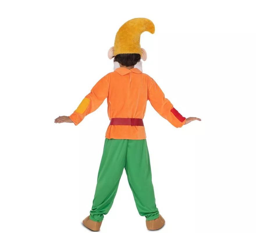 Translation missing: de.Disfraz de Enanito naranja con gorro para niño