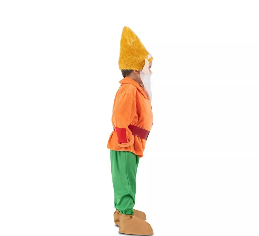 Translation missing: de.Disfraz de Enanito naranja con gorro para niño