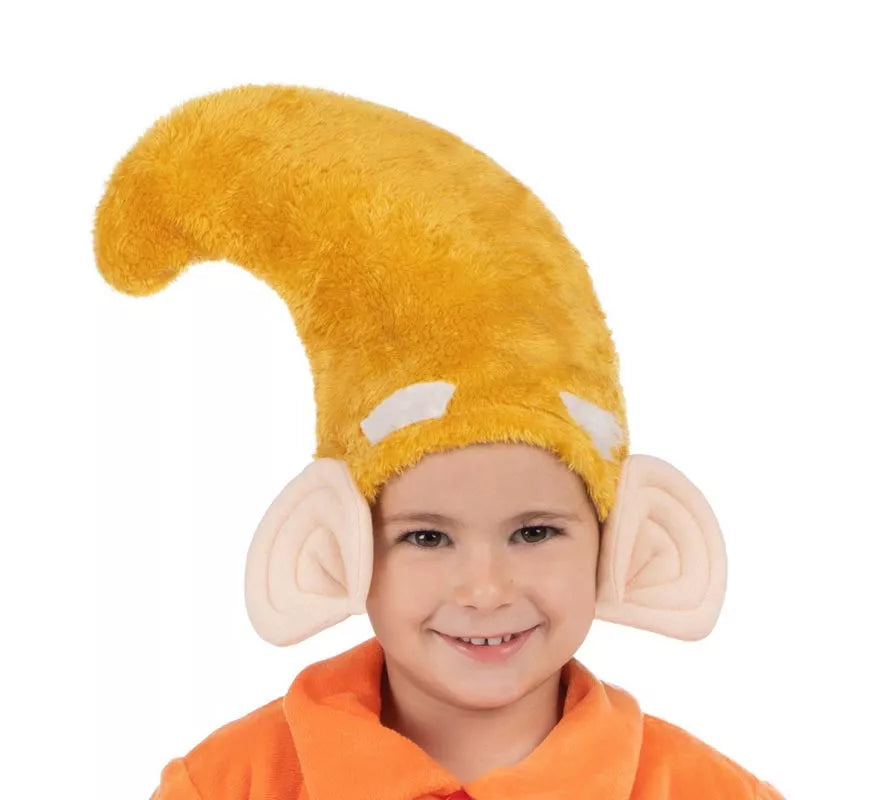 Translation missing: de.Disfraz de Enanito naranja con gorro para niño