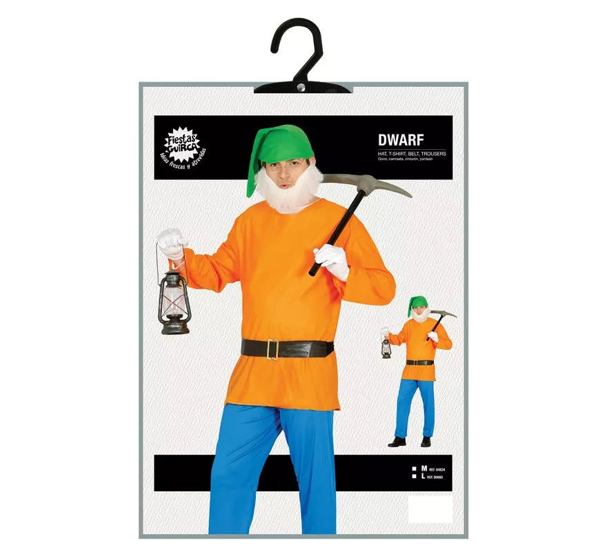 Translation missing: de.Disfraz de Enanito naranja para hombre