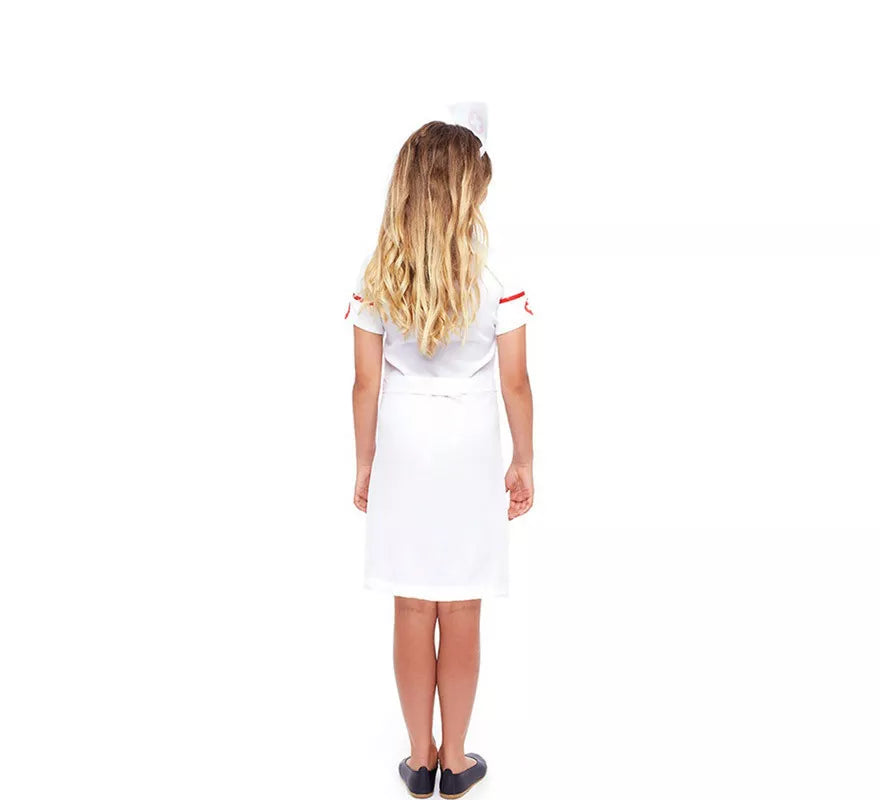 Translation missing: de.Disfraz de Enfermera en Vestido Blanco para niña