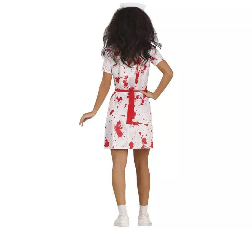 Disfraz de Enfermera Zombie blanco para mujer