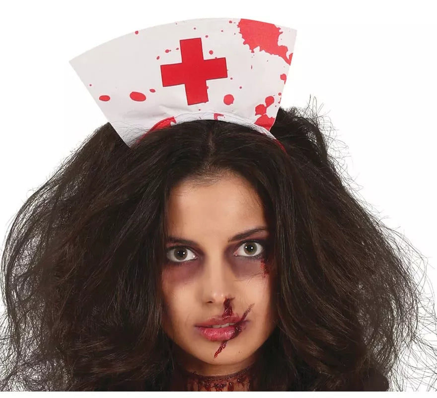 Disfraz de Enfermera Zombie blanco para mujer