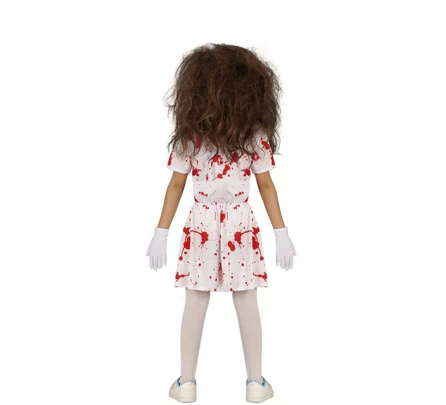 Translation missing: de.Disfraz de Enfermera Zombie blanco para niña