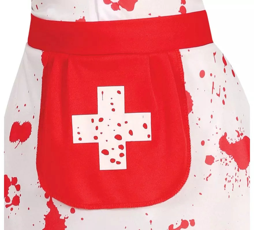 Disfraz de Enfermera Zombie blanco para niña