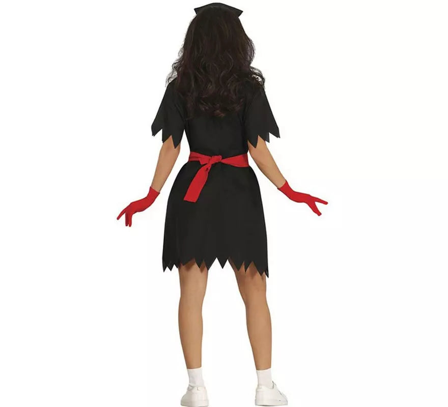 Translation missing: de.Disfraz de Enfermera Zombie negro para mujer