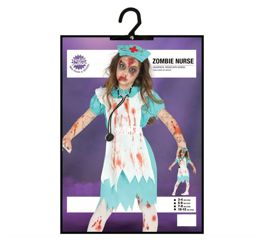 Translation missing: de.Disfraz de Enfermera Zombie para niña