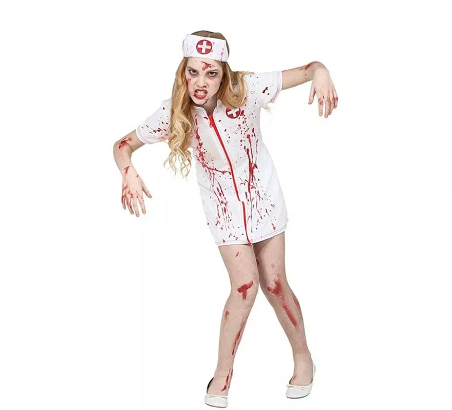 Translation missing: de.Disfraz de Enfermera Zombie para niña