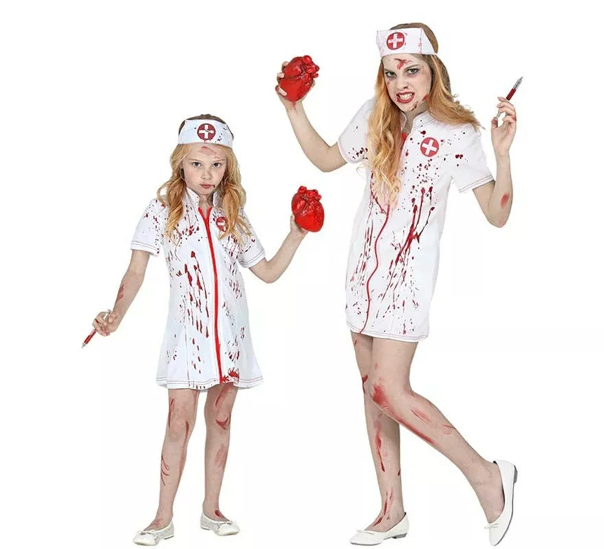 Translation missing: de.Disfraz de Enfermera Zombie para niña