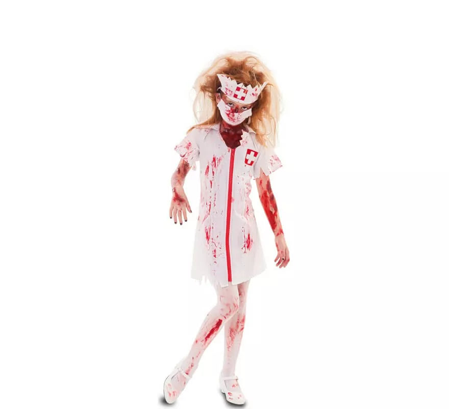 Translation missing: de.Disfraz de Enfermera Zombie para niña