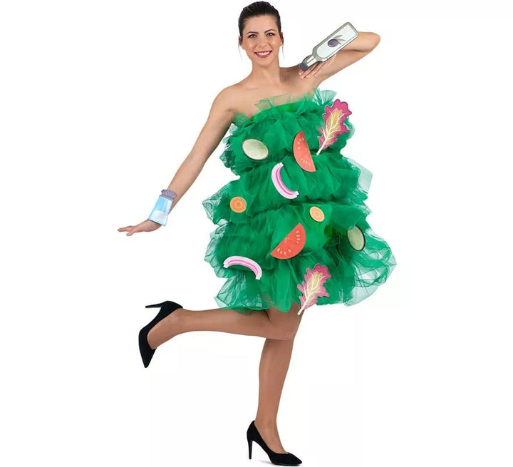 Disfraz de Ensalada con brazaletes para adulto