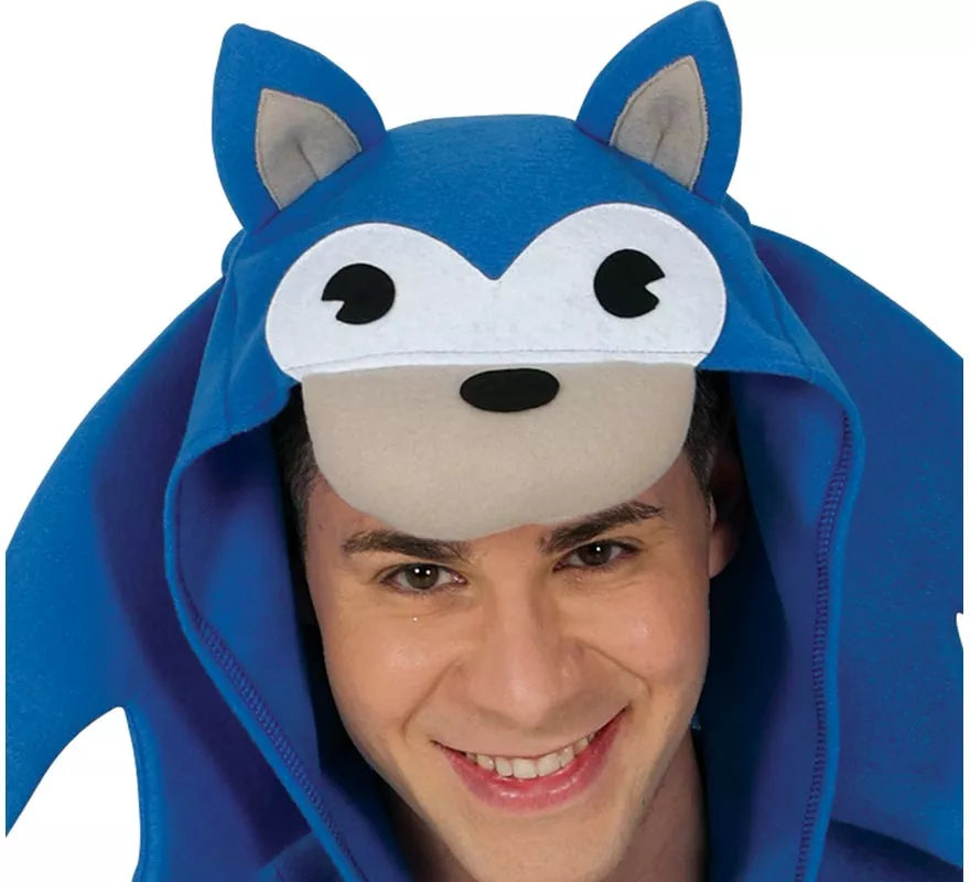 Translation missing: de.Disfraz de Erizo azul para hombre