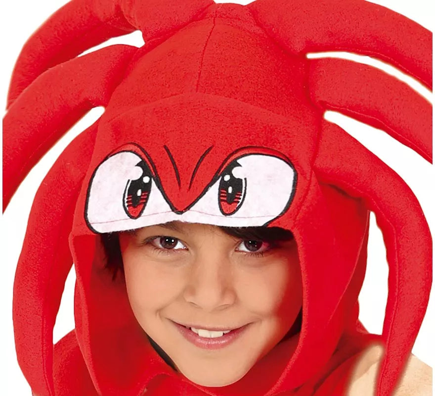 Translation missing: de.Disfraz de Knuckles Sonic rojo para niños