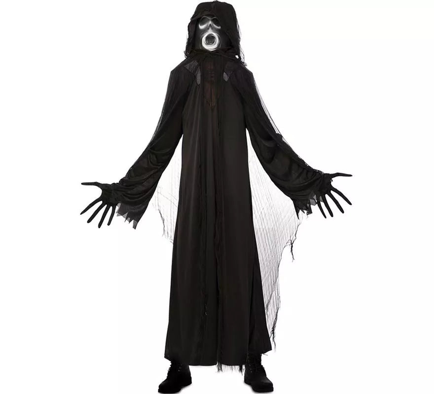 Translation missing: de.Disfraz de Espectro de la Muerte con túnica negra para hombre