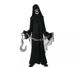 Death Spectre Kostüm mit schwarzer Tunika für Kinder