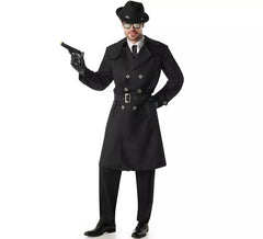 Schwarzes Spion Kostüm für Herren